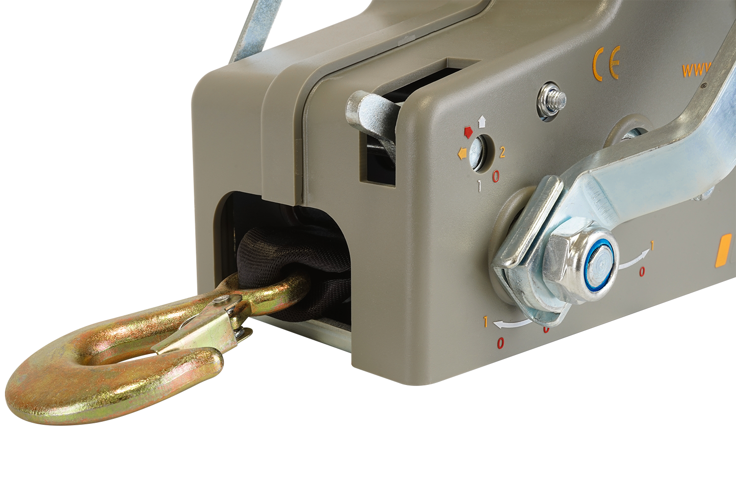 Hand winch with strap and UNITRAILER casing 1135 kg UNITRAILER