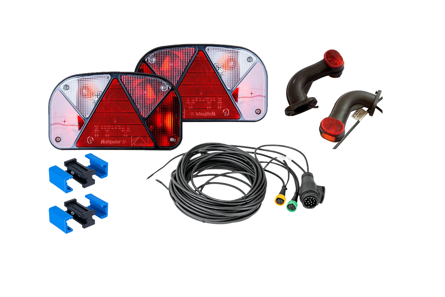 Set Aspöck Multipoint II rear lights, Superpoint II side marker lights