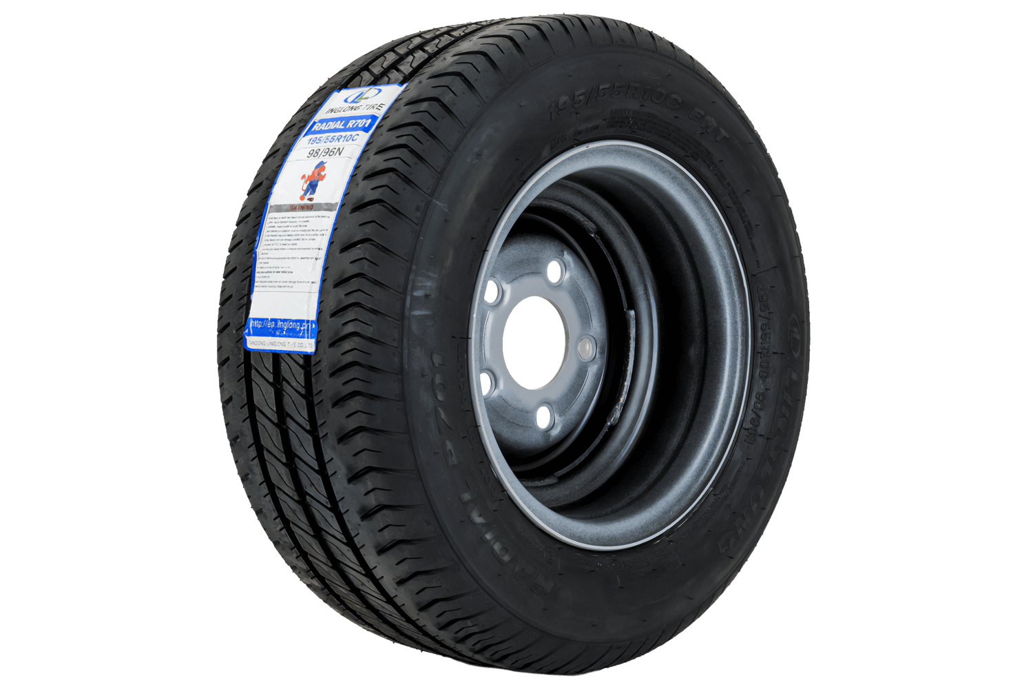 Wheel assembly 195/55 R10C for trailers UNITRAILER