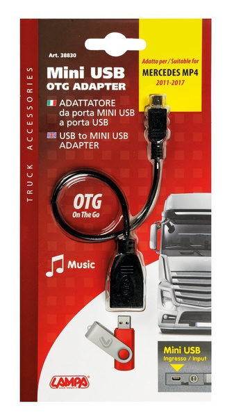 OTG Mini USB On The Go adapter MERCEDES MP4 2011-2017