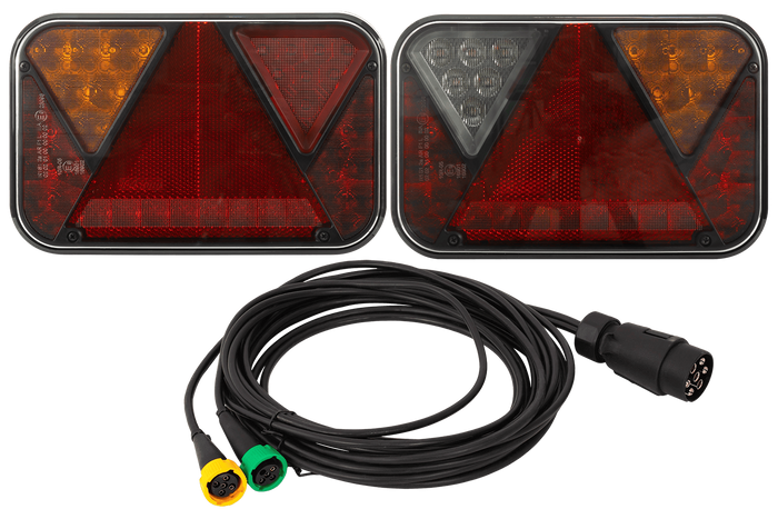 Trailer lighting set LED Fristom FT270 rear lights + 4.5 m 7 PIN