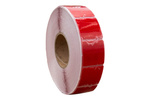 Segmented red reflective tape - 1 metre stripe