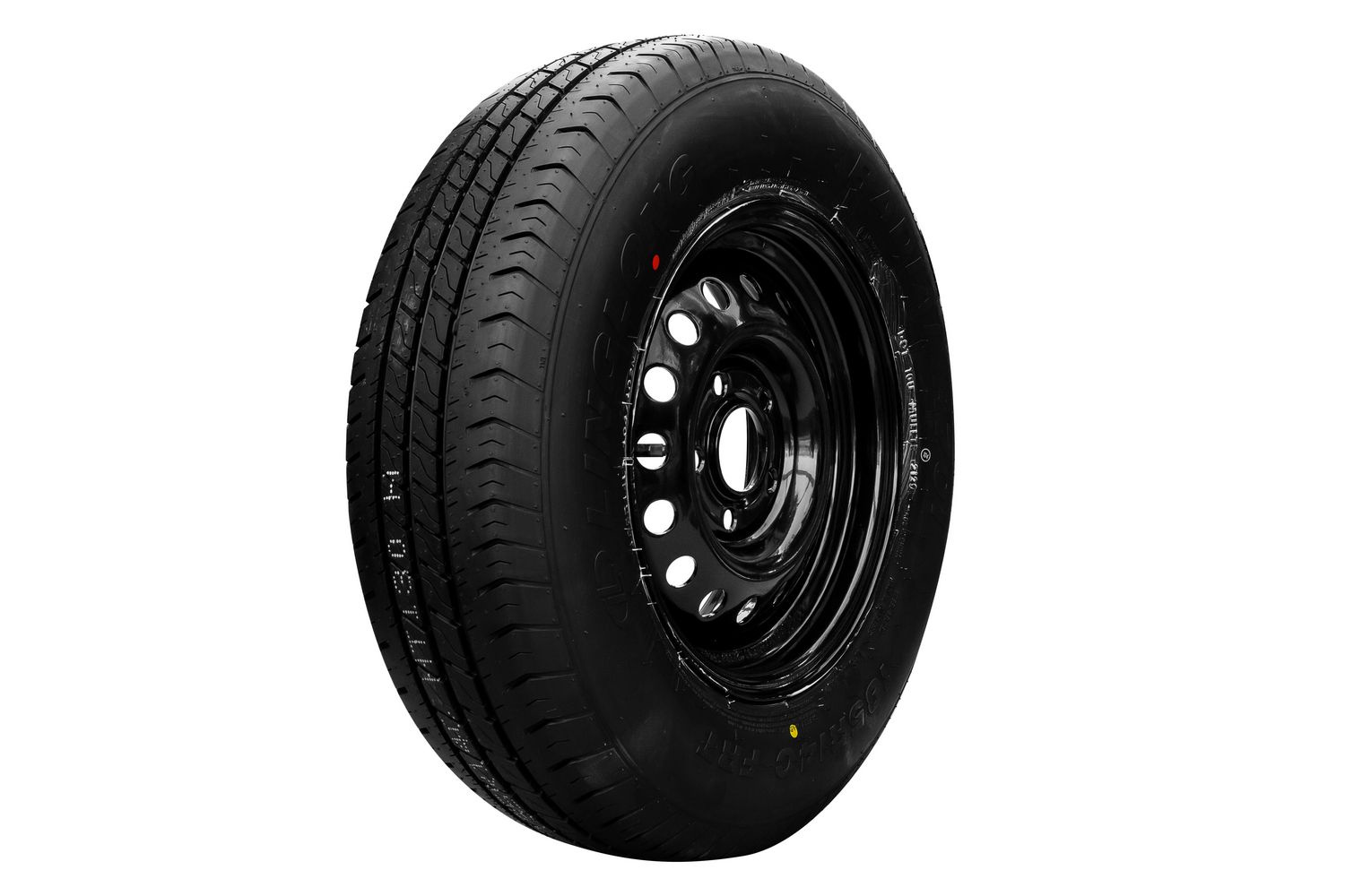 Heavy duty wheel 185 R14C with black rim UNITRAILER