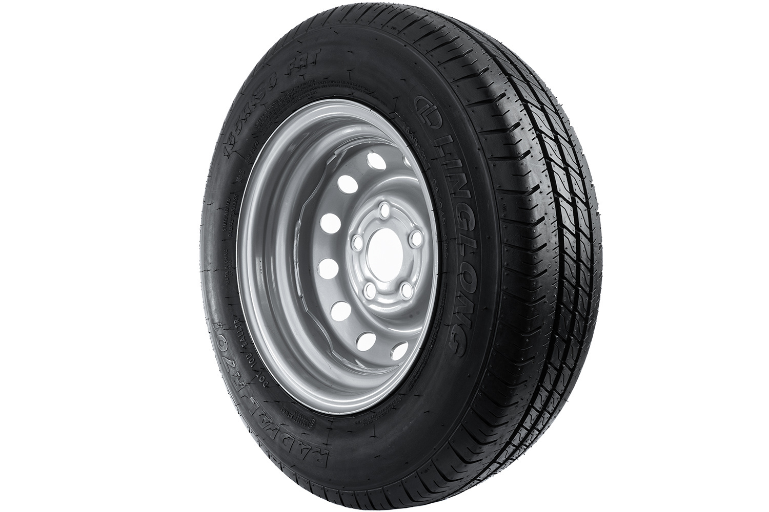 2x wheel 165 R13C ET 30 5x112 710 kg for trailers Linglong tyre Unitrailer