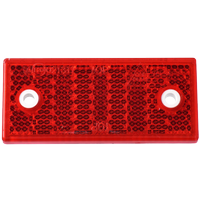 Red reflector with ready-made mounting openings 76x34 mm