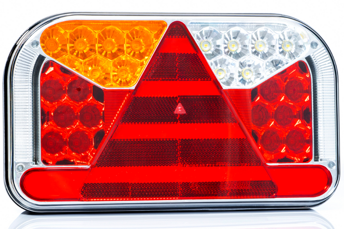 Left LED rear light with 6 functions FT-170 with lateral reg plate light