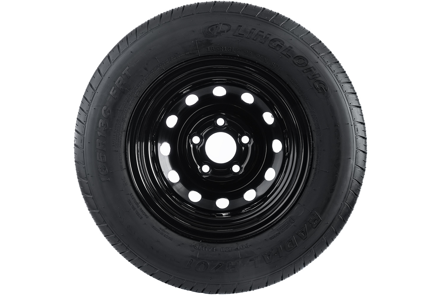 Trailer wheel 165 R13C with black rim Unitrailer