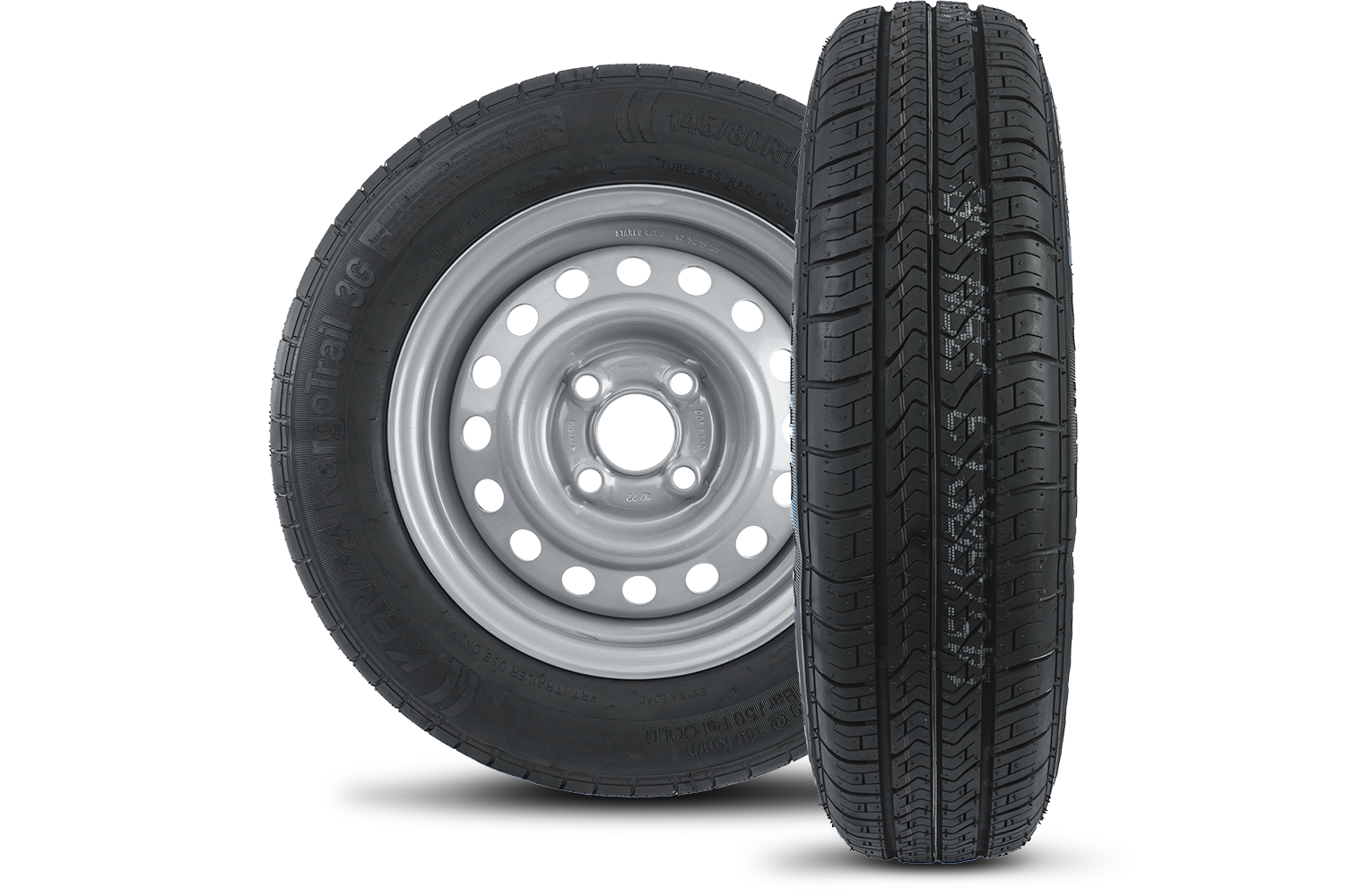 2x wheel 165 R13C ET 30 5x112 710 kg for trailers Linglong