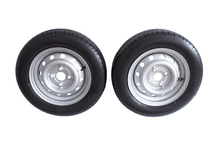 2x wheel 155 70 R13 for trailers ET30 4x100 Linglong tyre Unitrailer 2 pcs