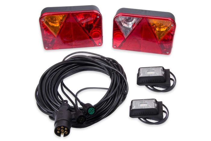 Set: Rear combination lamps DPT 35 with marker lights DPT 15 and a bundle of 7 m 7-pin